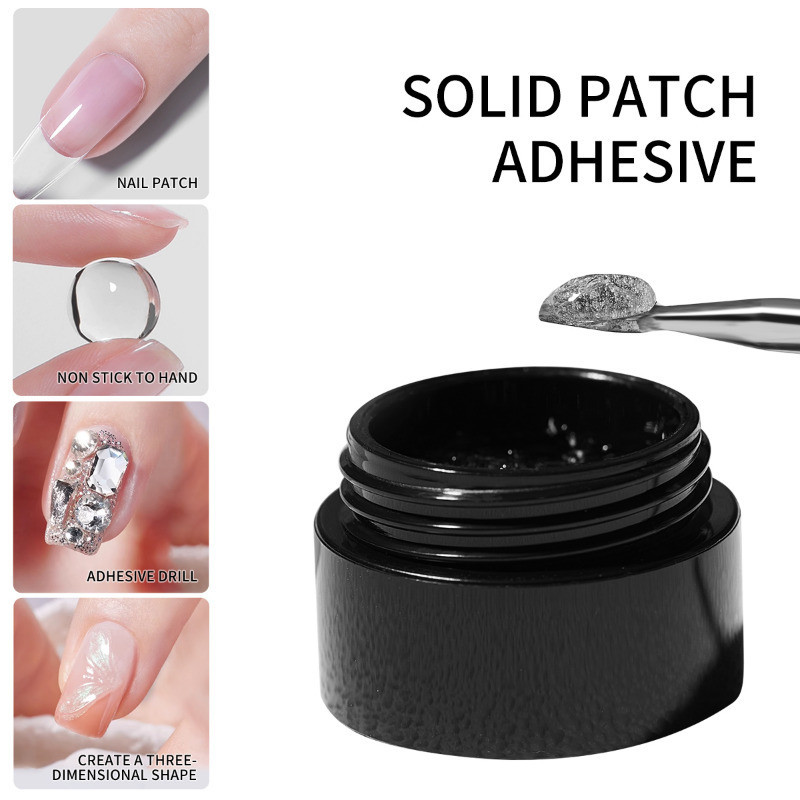 Nail Art Quotes - 3 ピース/セットソリッドネイルチップジェルソリッドステッカーネイルチップ接着剤接着剤パッチ接着剤 UV ジェルネイルアート