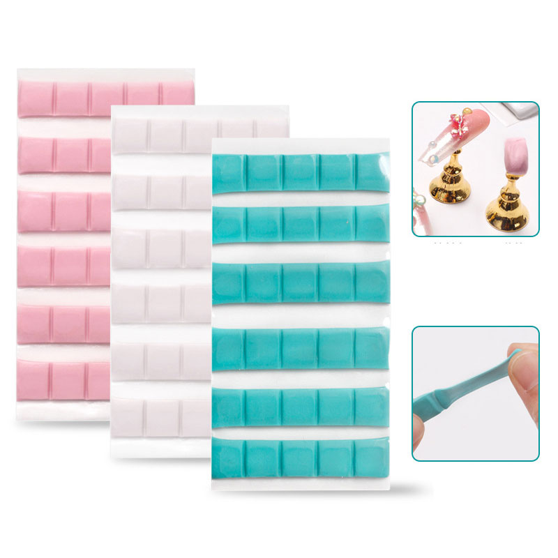Nail Art Rame - 1 パックネイル接着剤粘土スティック爪のヒントホルダースタンドディスプレイマニキュア付け爪粘土ネイルアート練習ツール