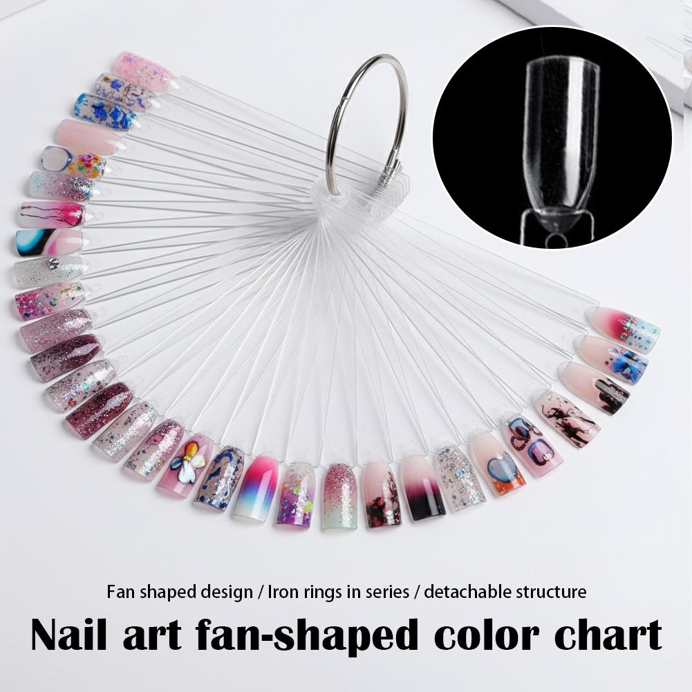Nail Art Quotes - 50種類のクリアネイルスウォッチカラーカードディスプレイチャートジェルポリッシュテンプレートネイルアートサンプルスタンドアクリルパレット（ネイルサロン用）
