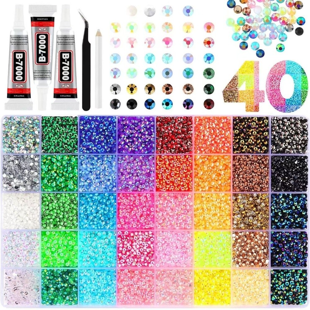 Nail Art Emerald - マルチカラーレジンラインストーンキットDIYデコレーションクラフト用品ゼリーラインストーンキラキラフラットバックジェムネイルアートクラフト用