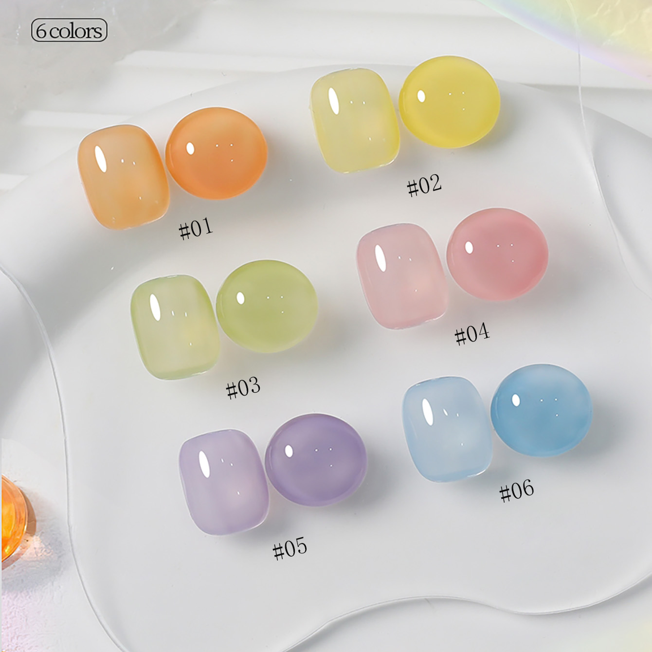 SHAKA 1-6 個ロマンチックマカロンキャンディシリーズ - Nail Art Valentines Day のレビューと価格