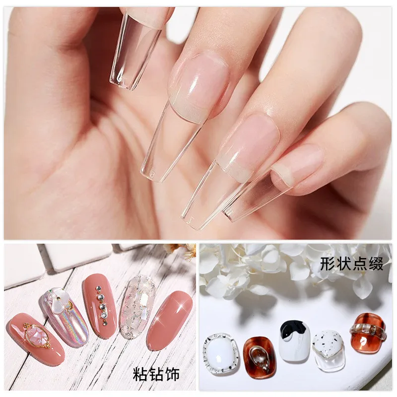 3 ピース/セットソリッドネイルチップジェルソリッドステッカ - Nail Art Quotes のレビューと価格
