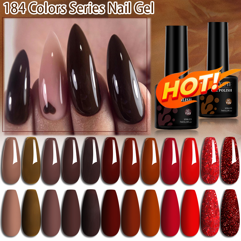 LILYCUTE コーヒーブラウンカラージェルネイルポリッシ - Nail Art Red Wine のレビューと価格