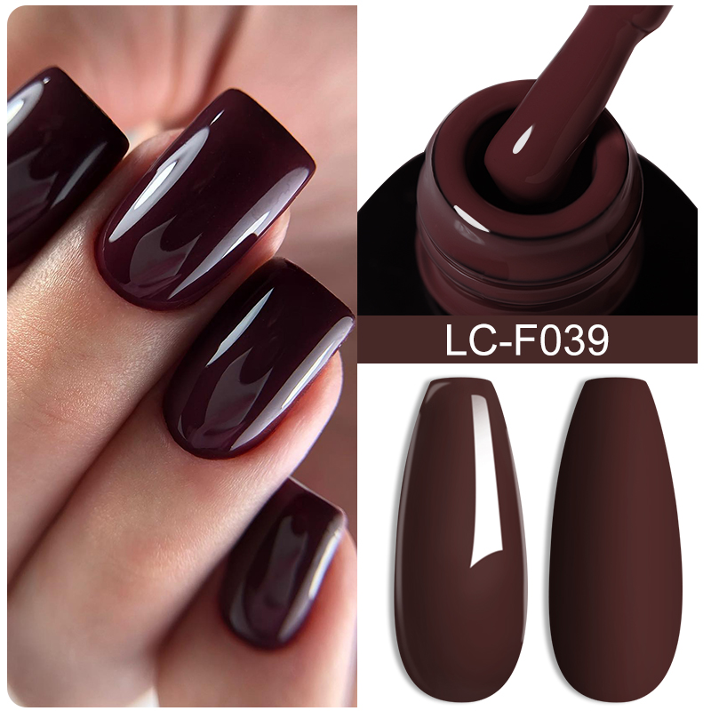 LILYCUTE コーヒーブラウンカラージェルネイルポリッシ - Nail Art Red Wine のレビューと価格