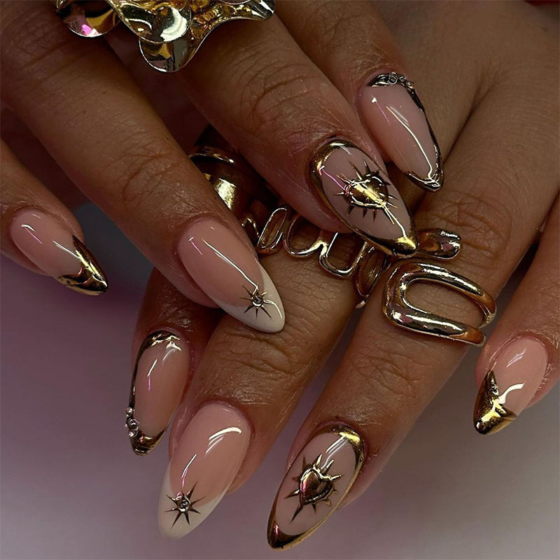 24個入り レトロワインレッド フレンチアーモンド型 つけ爪 - Nail Art Red Wine のレビューと価格