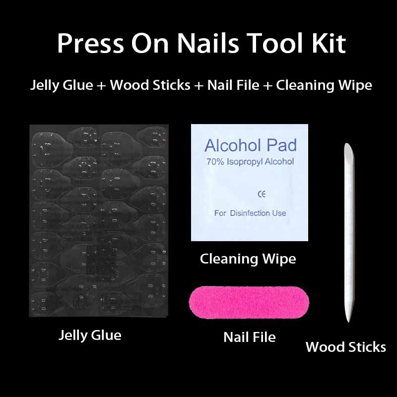 1 セット爪粘着タブゼリー接着剤ステッカーフェイクプレスネイ - Nail Art Quotes のレビューと価格