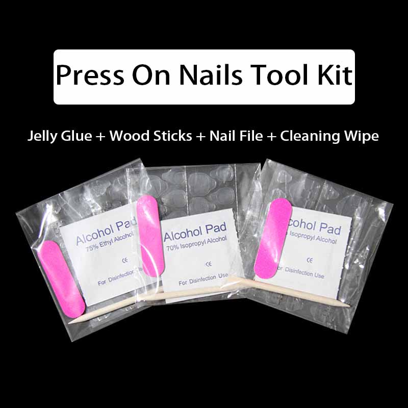 1 セット爪粘着タブゼリー接着剤ステッカーフェイクプレスネイ - Nail Art Quotes のレビューと価格