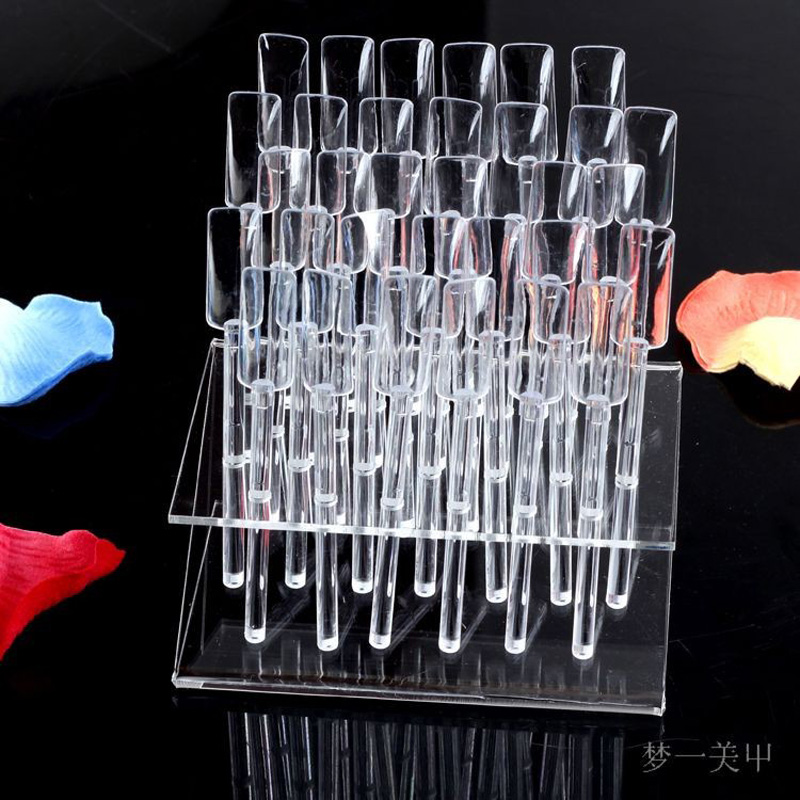 ネイルアート用の透明なアクリルチップ,32のヒント,マニキュ - Nail Art Rame のレビューと価格