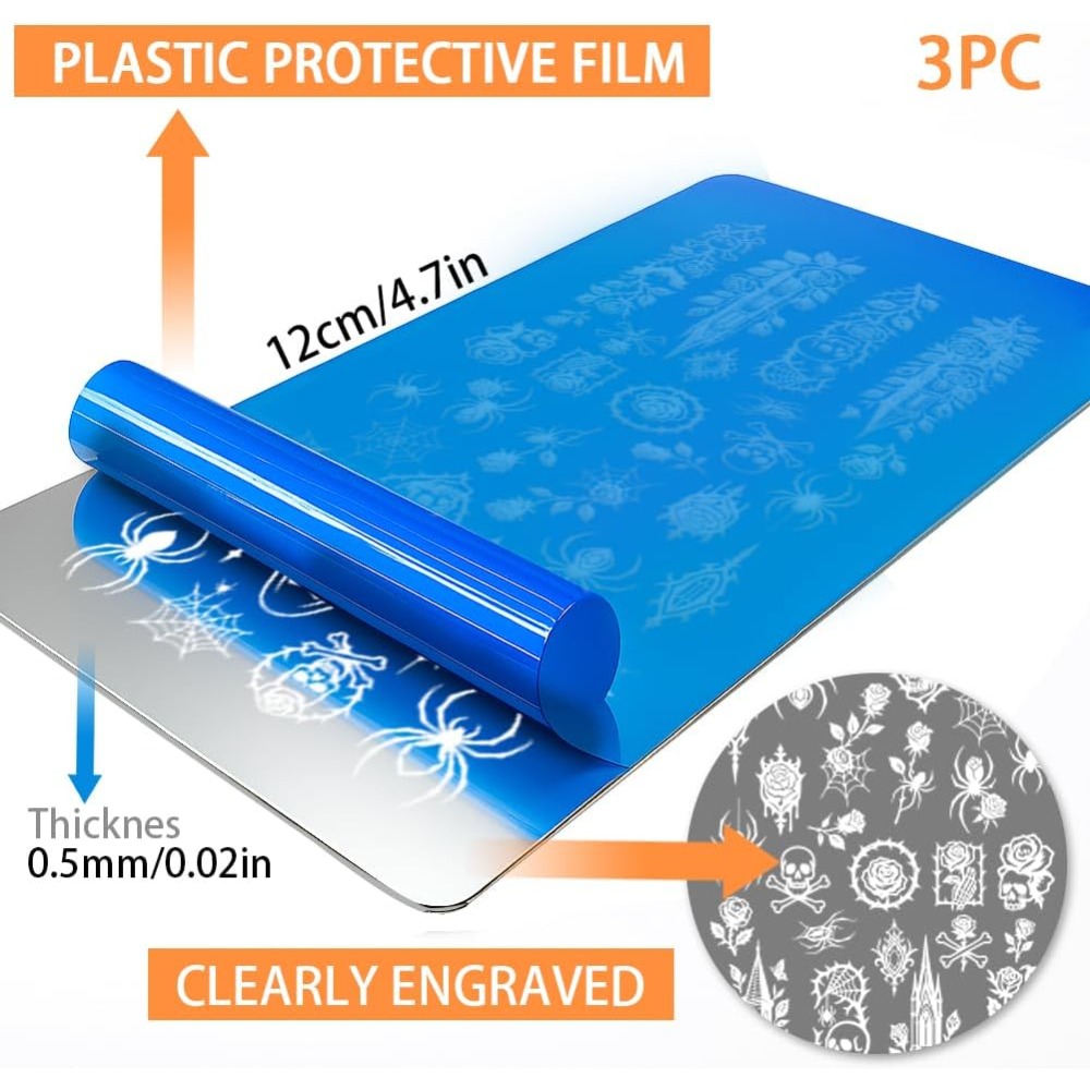 ステンレス鋼 DIY ネイルアートテンプレート テンプレート - Nail Stamping Plate のレビューと価格