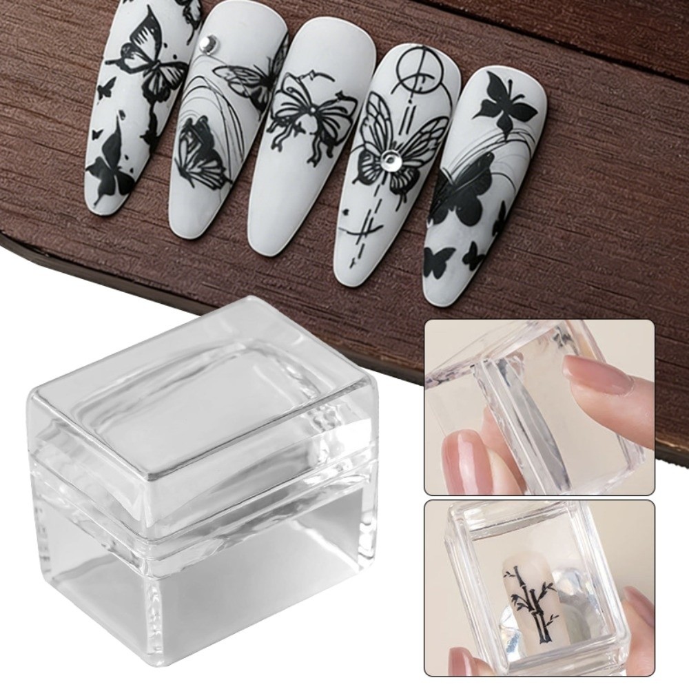 新しい透明ネイルアートスタンピングプレート 再利用可能なフレ - Nail Stamping Plate のレビューと価格