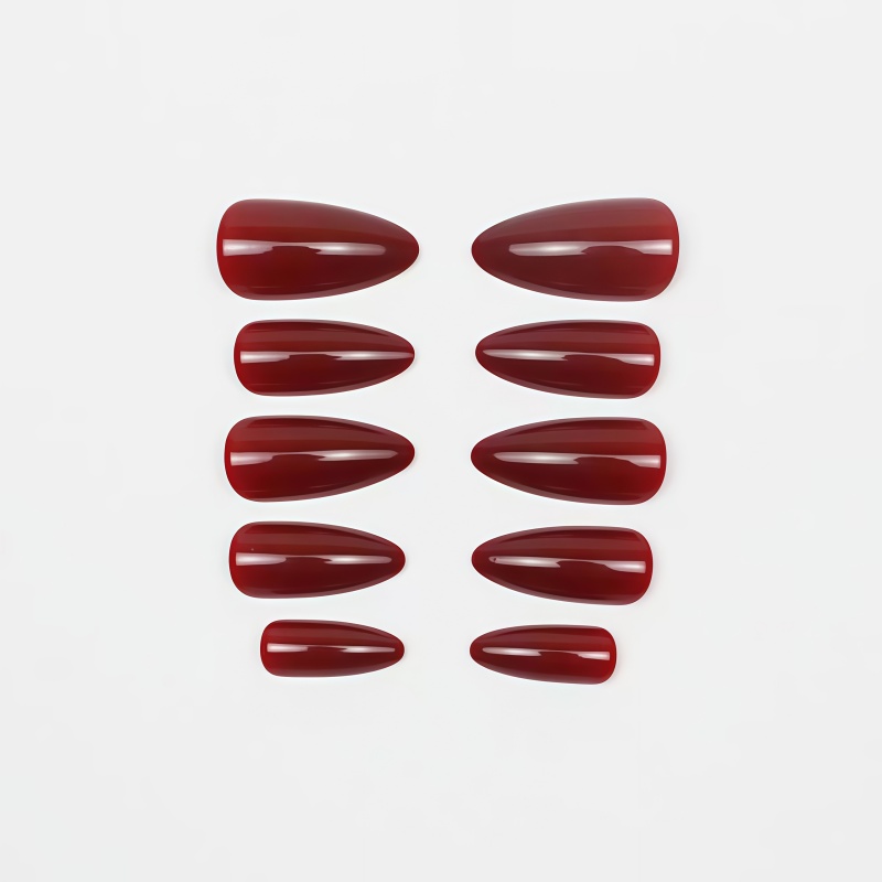 2026年新作 24枚入り ソリッドカラー ワインレッド マ - Nail Art Red Wine のレビューと価格