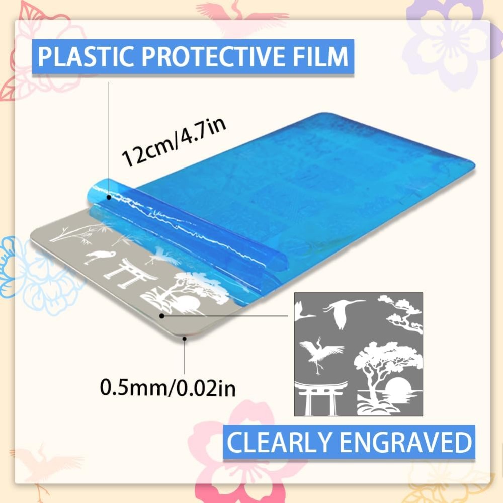 3 個古典的な中国の庭園ネイルアートテンプレート古代スタイル - Nail Stamping Plate のレビューと価格