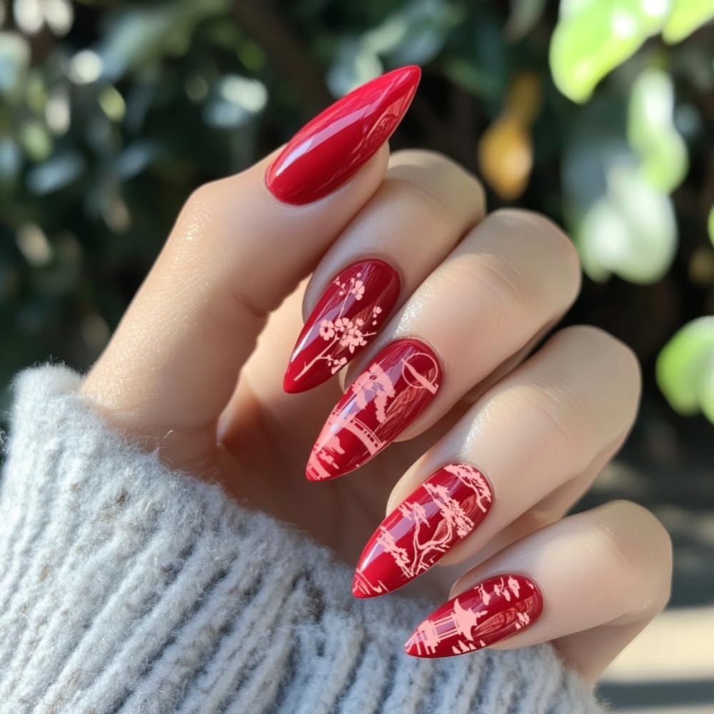 3 個古典的な中国の庭園ネイルアートテンプレート古代スタイル - Nail Stamping Plate のレビューと価格