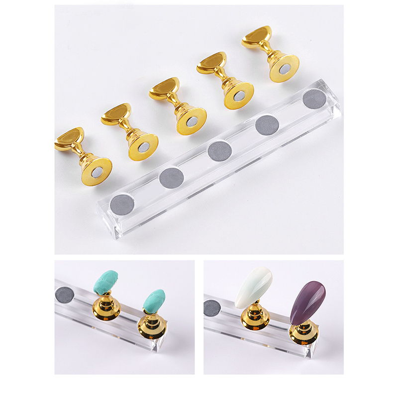 5/30 ピース/セット磁気ネイルホルダー偽ネイルチップ練習 - Nail Art Rame のレビューと価格