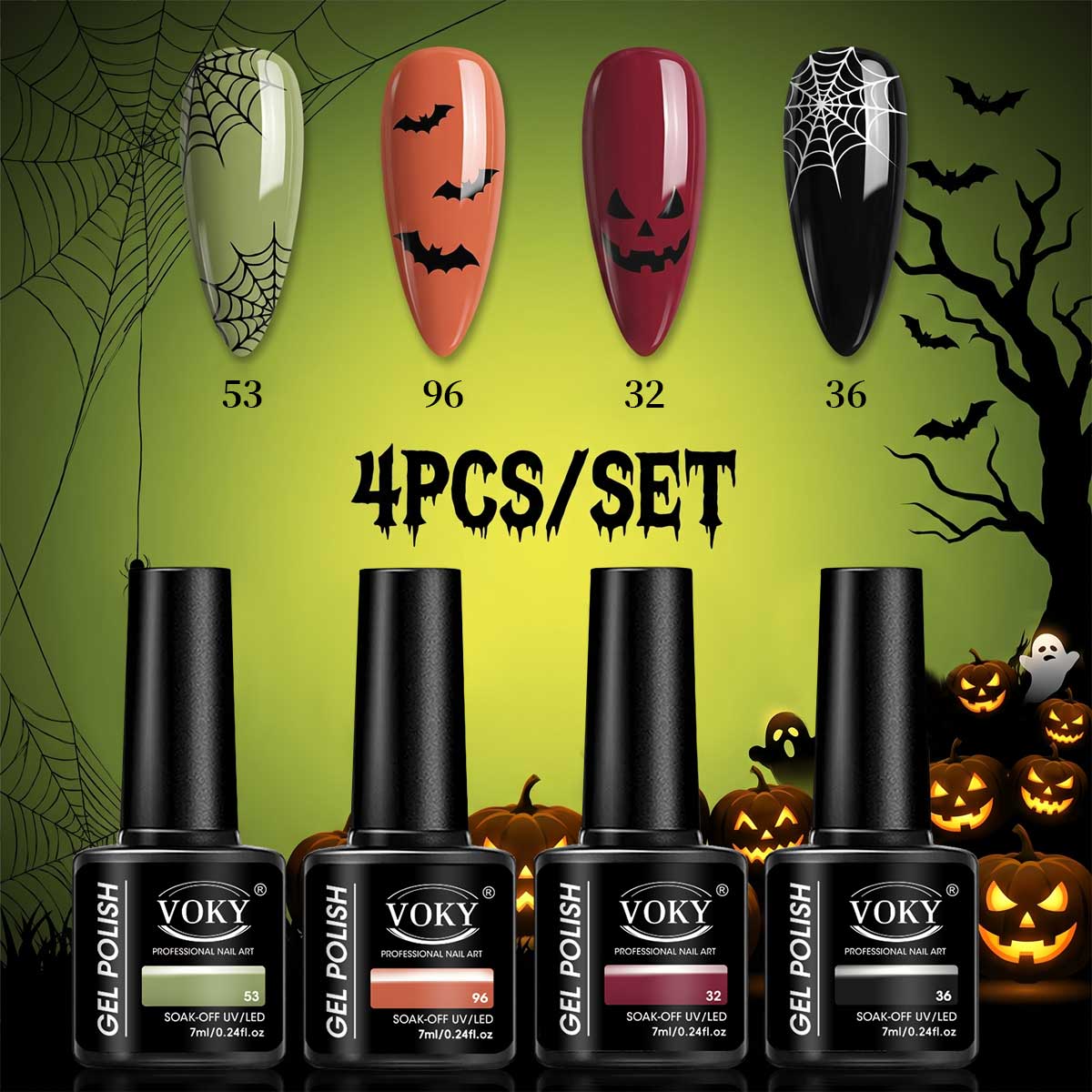 オリーブグリーン、オレンジ、バーガンディ、ブラックのハロウィ - Nail Art Burgundy のレビューと価格