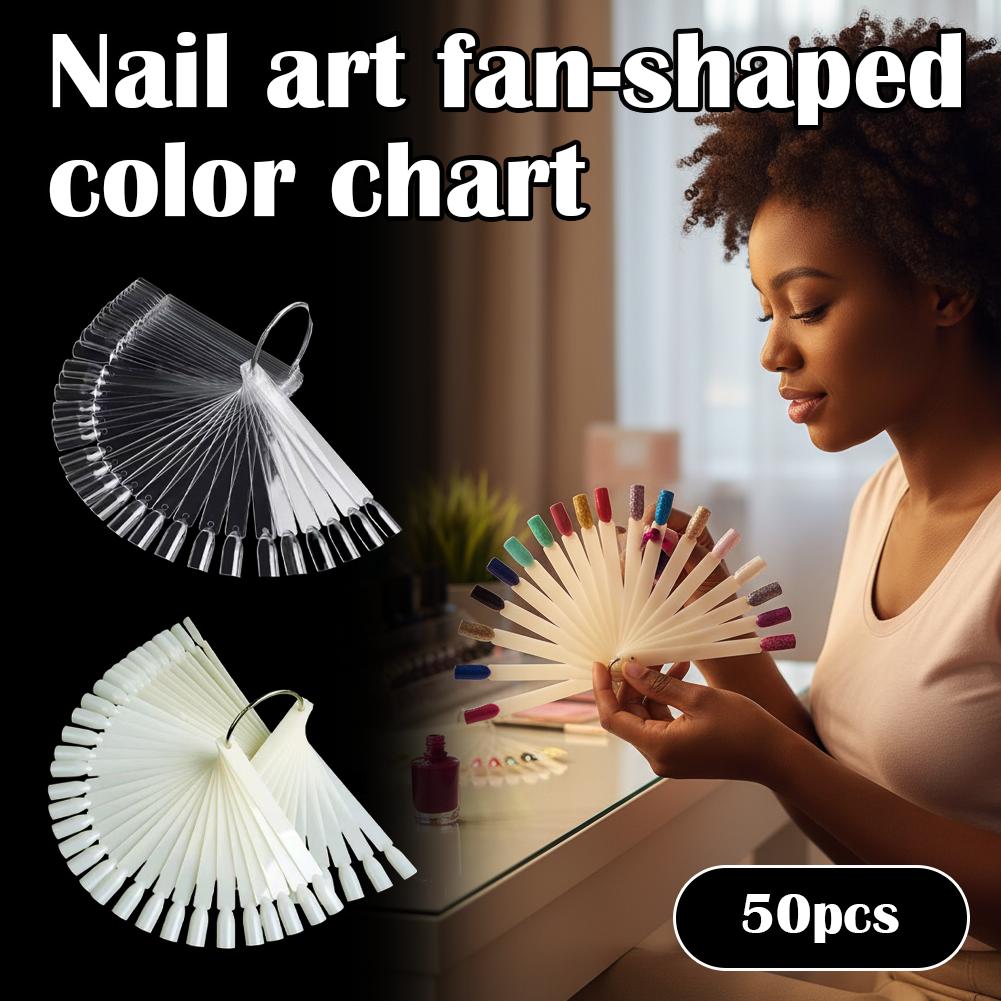 50種類のクリアネイルスウォッチカラーカードディスプレイチャ - Nail Art Quotes のレビューと価格