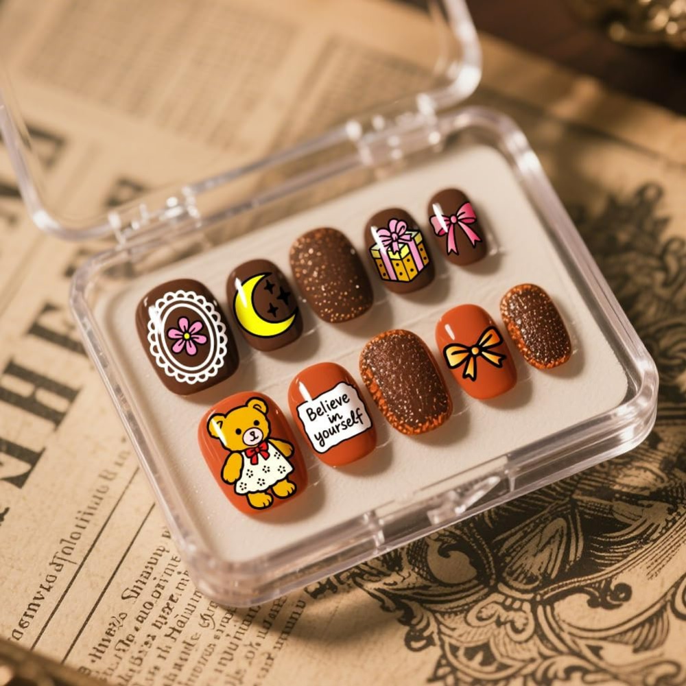 3 個かわいいクマネイルスタンピングプレート弓ハートネイルア - Nail Stamping Plate のレビューと価格