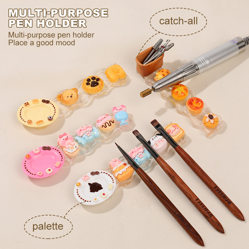 カニウ 可愛い動物ネイルブラシホルダー 5グリッド プラスチ - Nail Art Rame のレビューと価格