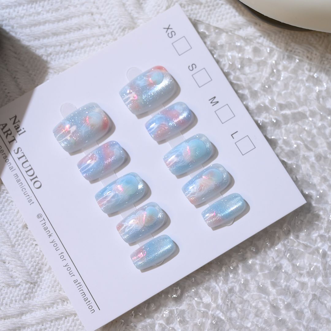 10 個女性ガールズ夢のような魚の尾クラゲ新しい手作りキャッ - Nail Art Eye Cat のレビューと価格