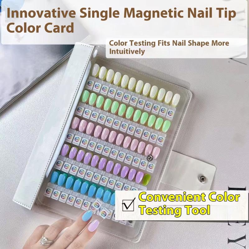 48/96/144/192色 マグネット式ネイルチップ見本帳 - Nail Art Rame のレビューと価格