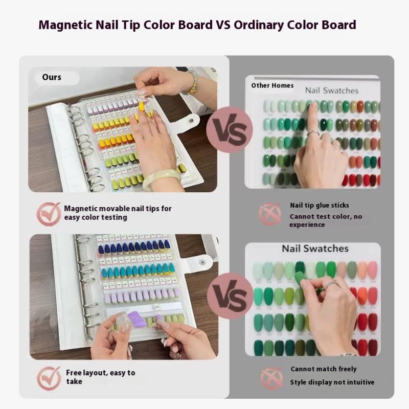48/96/144/192色 マグネット式ネイルチップ見本帳 - Nail Art Rame のレビューと価格