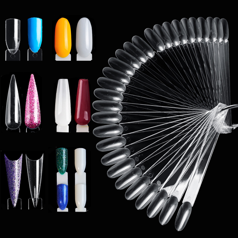 ネイルアート用の偽の先端,透明,自然,黒,アクリル,ファン, - Nail Art Quotes のレビューと価格