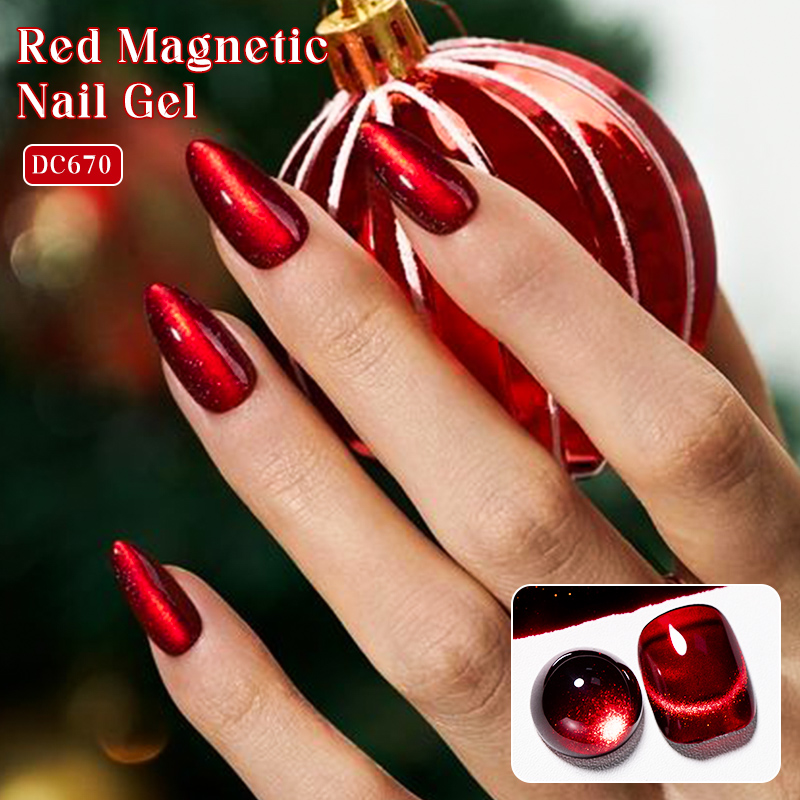 Mtssii-キャッツアイレッドのマグネティックマニキュア, - Nail Art Red Wine Cat Eye のレビューと価格
