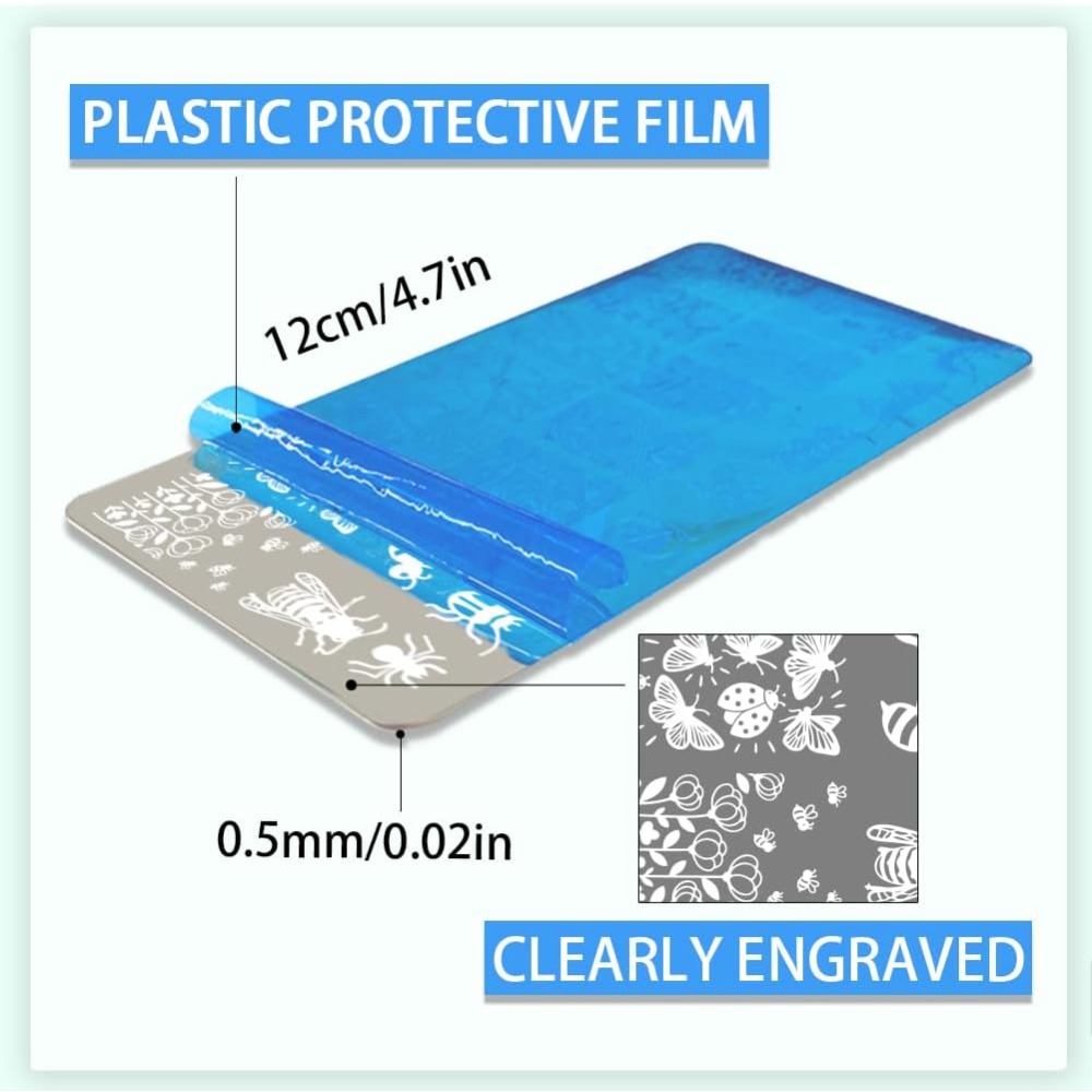 ステンレス鋼 DIY ネイルアートテンプレート テンプレート - Nail Stamping Plate のレビューと価格