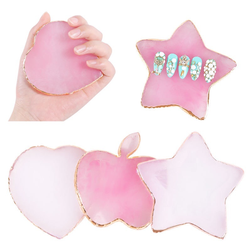 樹脂瑪瑙石ネイルアートパレット偽ネイルチップミキシングカラー - Nail Art Quotes のレビューと価格