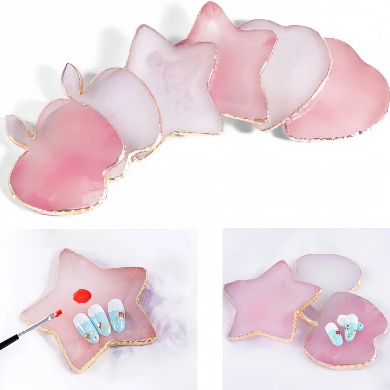 樹脂瑪瑙石ネイルアートパレット偽ネイルチップミキシングカラー - Nail Art Quotes のレビューと価格