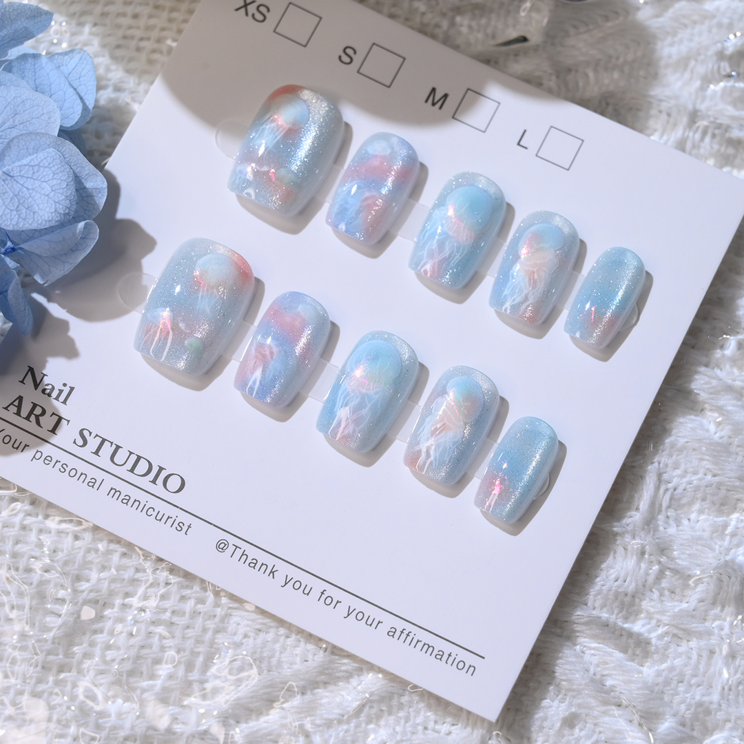 10枚入り レディース カラフル ドリーミー クラゲ 新作  - Nail Art Eye Cat のレビューと価格