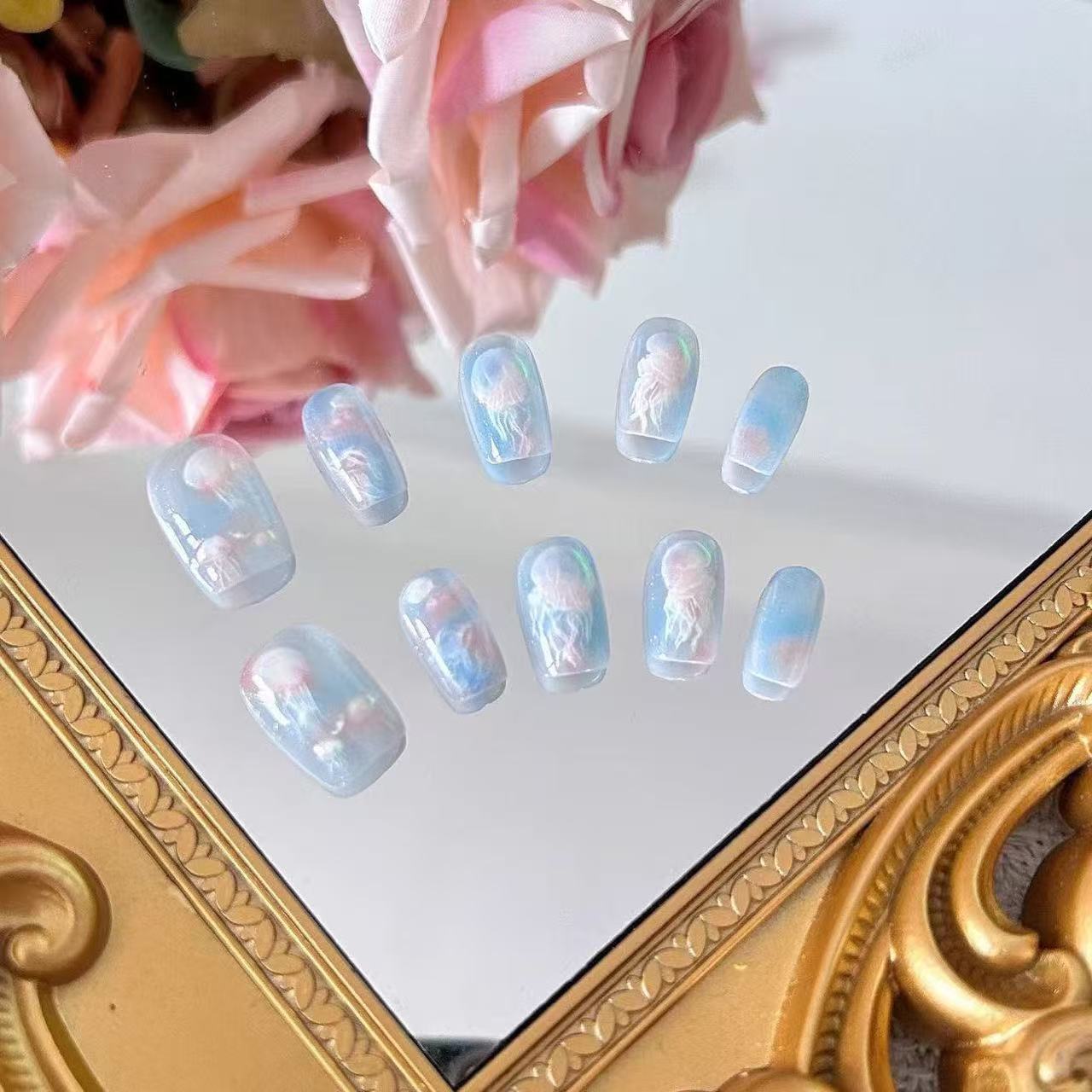 10枚入り レディース カラフル ドリーミー クラゲ 新作  - Nail Art Eye Cat のレビューと価格