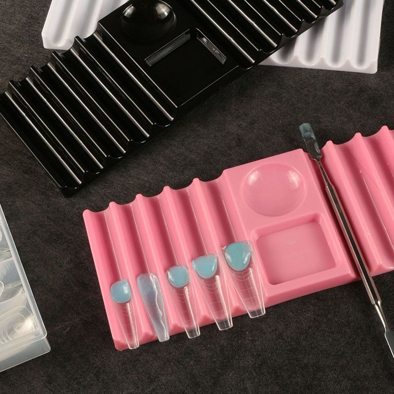 再利用可能なネイルアートパレット ブラシホルダー付き ネイル - Nail Art Rame のレビューと価格
