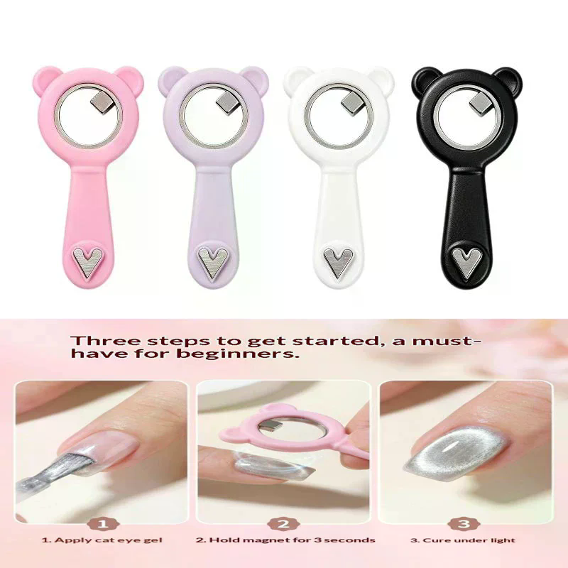 1個入り ポータブル 2 in 1 キュートなクマの目ネイル - Nail Art Eye Cat のレビューと価格