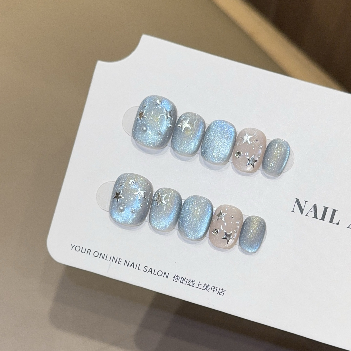 10個入り パープル ショート ラウンドヘッド つけ爪 キラ - Nail Art Eye Cat のレビューと価格