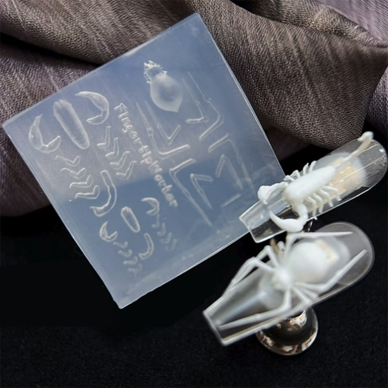 3D スパイダーサソリシリコーンネイルモールド DIY ダー - Nail Stamping Plate のレビューと価格