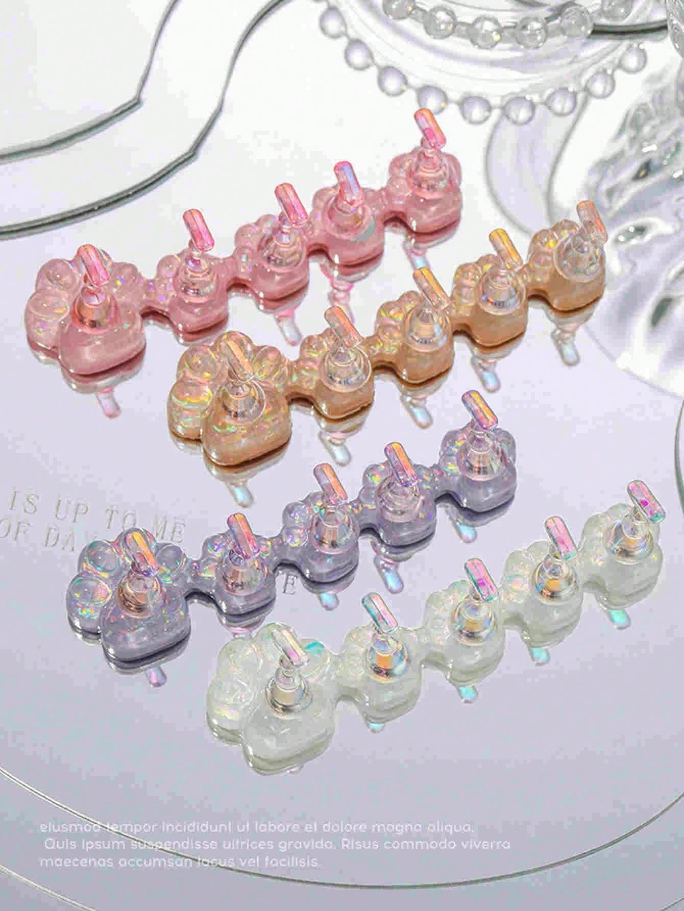 オーロラホログラフィックネイルチップディスプレイスタンド付き - Nail Art Rame のレビューと価格