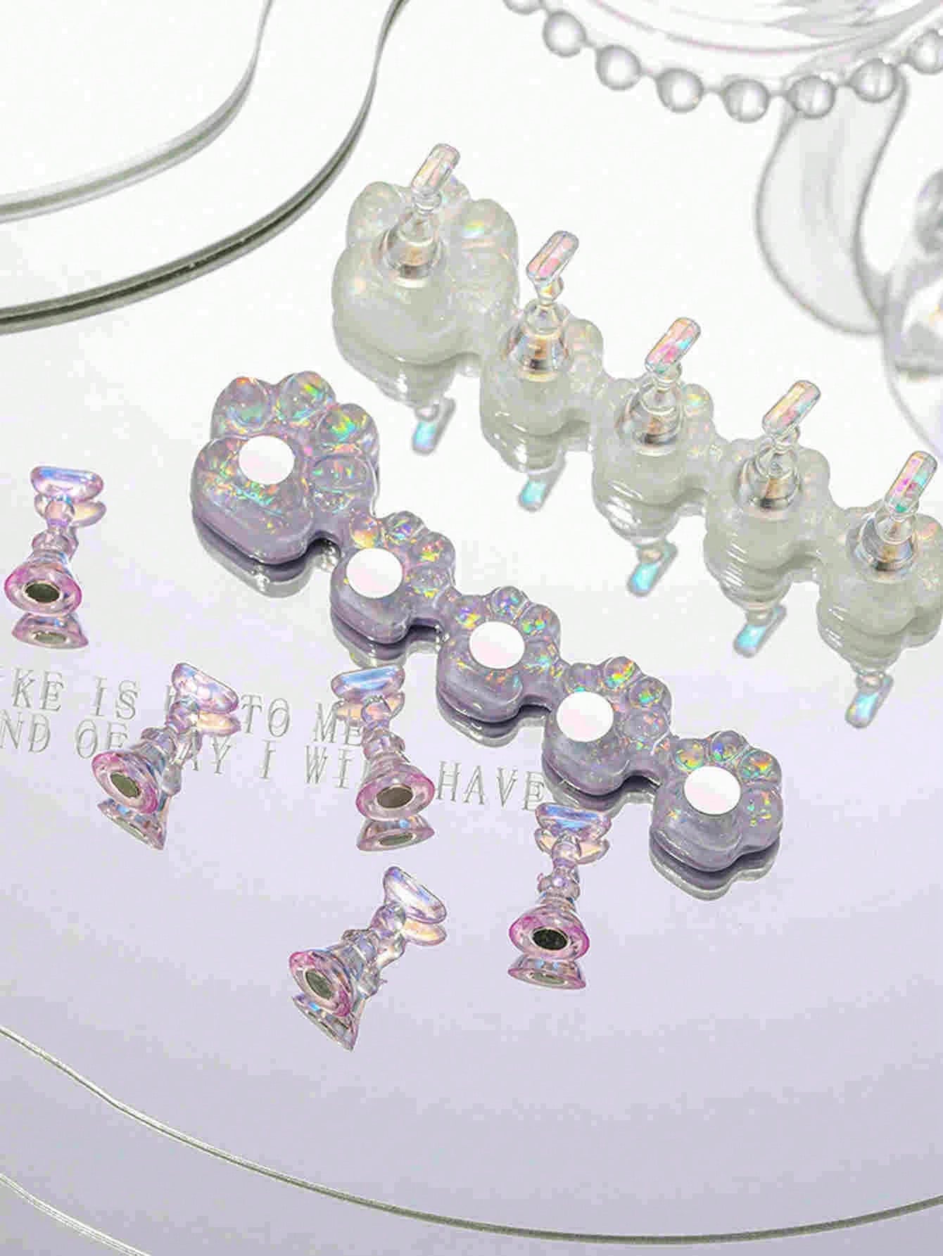 オーロラホログラフィックネイルチップディスプレイスタンド付き - Nail Art Rame のレビューと価格