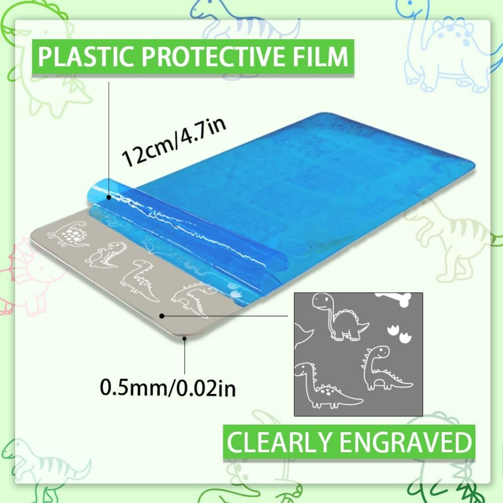 3 個恐竜ネイルスタンピングプレートかわいい小さな恐竜ネイル - Nail Stamping Plate のレビューと価格