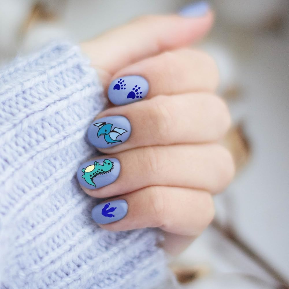 3 個恐竜ネイルスタンピングプレートかわいい小さな恐竜ネイル - Nail Stamping Plate のレビューと価格