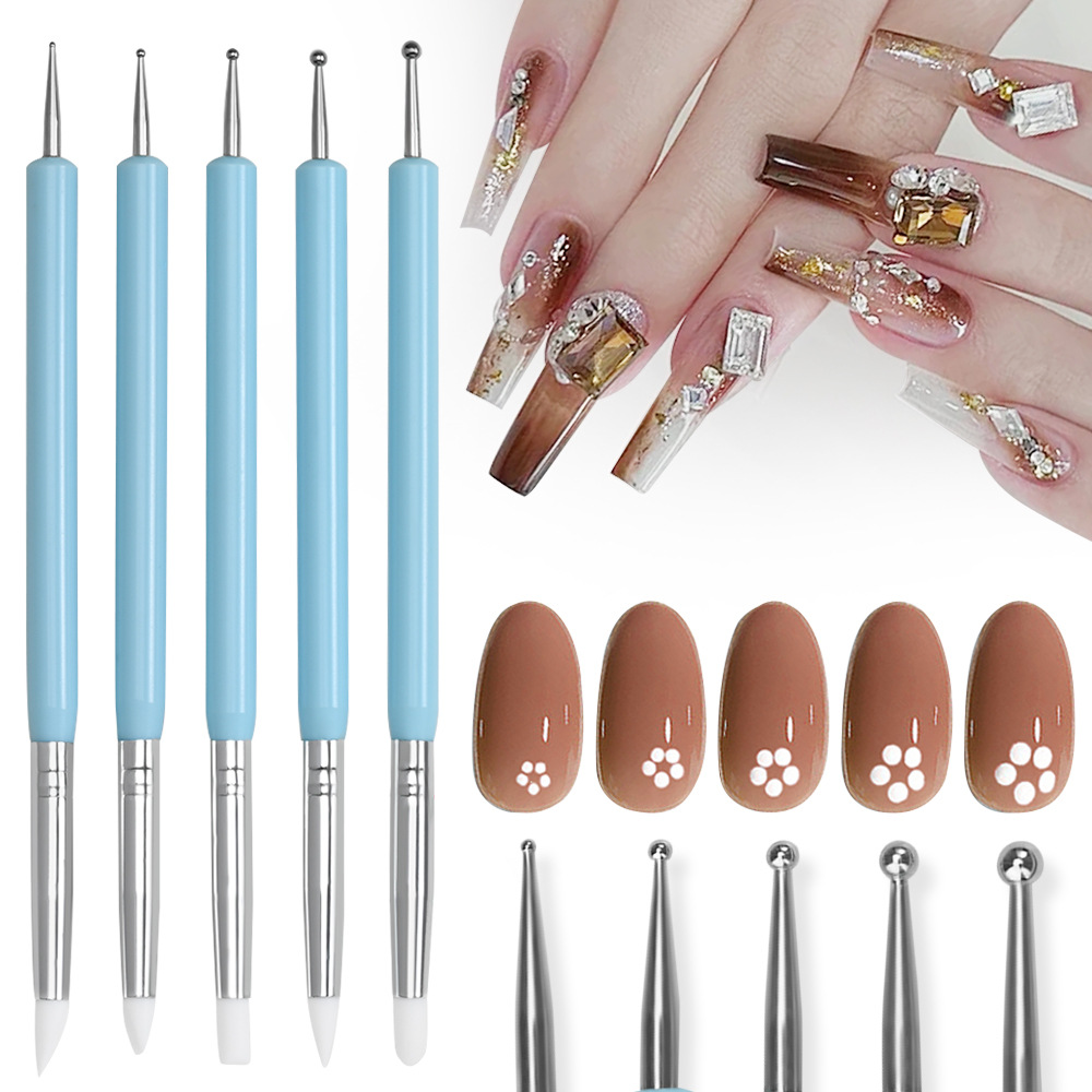 1/3/5/6/個/セットネイルアートブラシ-シリコン彫刻ド - Nail Art Rame のレビューと価格
